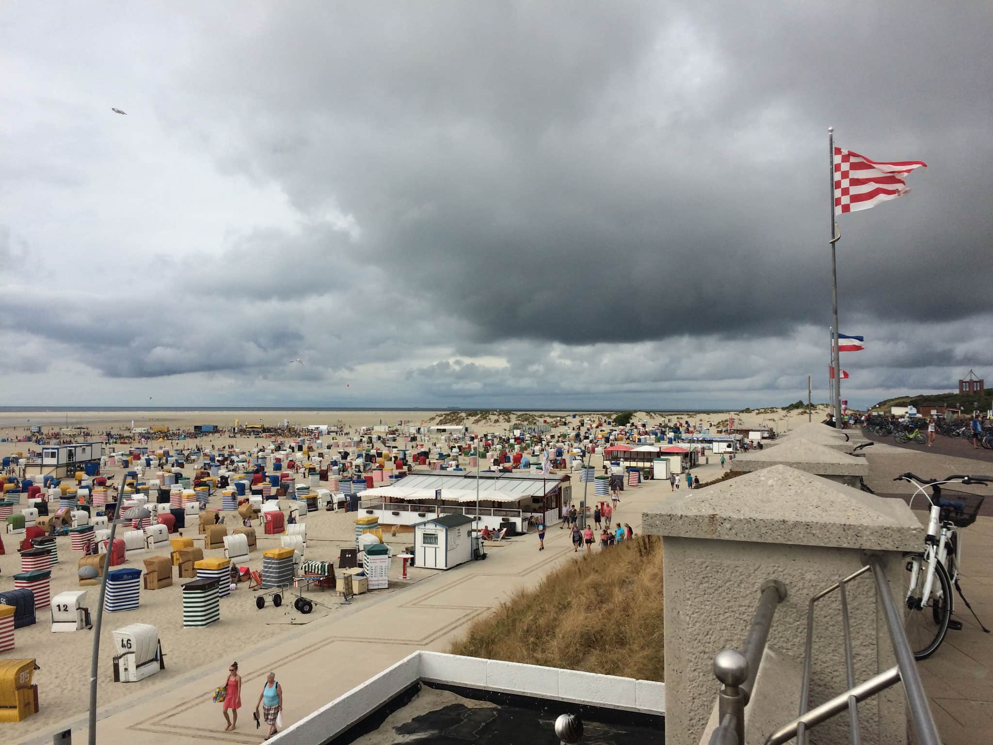 Strandpromenade mit Strandkörben und Milchbuden
